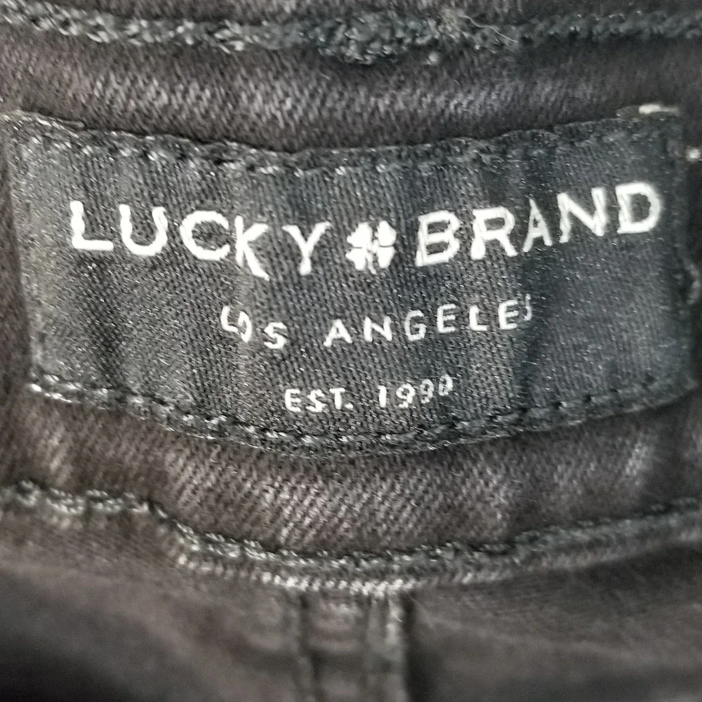 Lucky Brand Jeans Mens‎ 38x34 Black 410 Athletic Straight Stretch Denim Pants